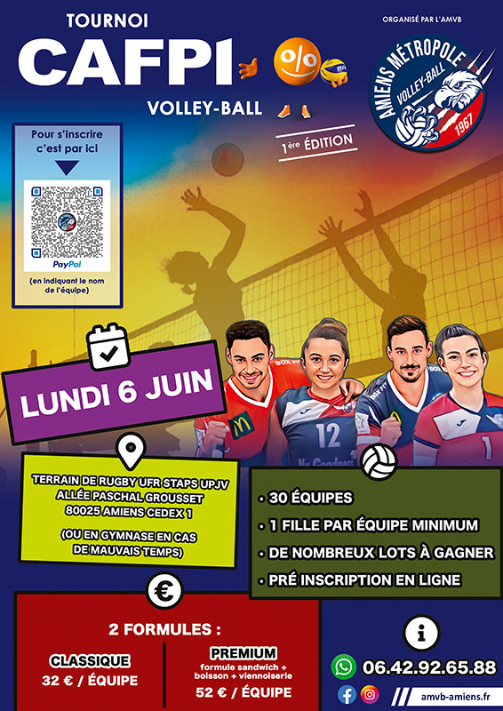 Amiens Métropole Volley Ball - 1ere édition du tournoi CAFPI Volley - 6 juin 2022